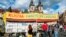 Акція української діаспори в центрі Праги проти агресії Росії, фото 2017 року. Українську діаспору на «конгрес» не запросили