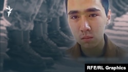 Отарда міндетті әскери борышын өтеп жүргенде соққыға жығылған Есбол Қапардың суретінен коллаж.