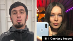 Мансур Мовлаев (сол жақта) пен Юлия Емельянова суреттерінен коллаж