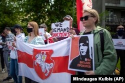 Au avut loc proteste în întreaga Europă după arestarea lui Protasevici.