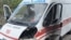  A Ukrainian ambulance after it was hit in Russian drone strike on the Kharkiv region in August. 