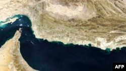 Спутниковый снимок Ормузского пролива и Оманского залива