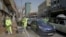 Disinfecting streets in central Tehran against coronavirus (COVID-19). Undated photo. 