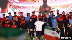 A farewell ceremony was held in Tehran for Iran's national soccer team ahead of its 2026 World Cup departure.