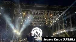Nastup benda Atheist Rap prve večeri Exit festivala u Novom Sadu, 10. jul 2025. 