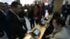 Armenia - Election officials in Yerevan test voter authentication devices that will be used in parliamentary elections, 25Mar2017.