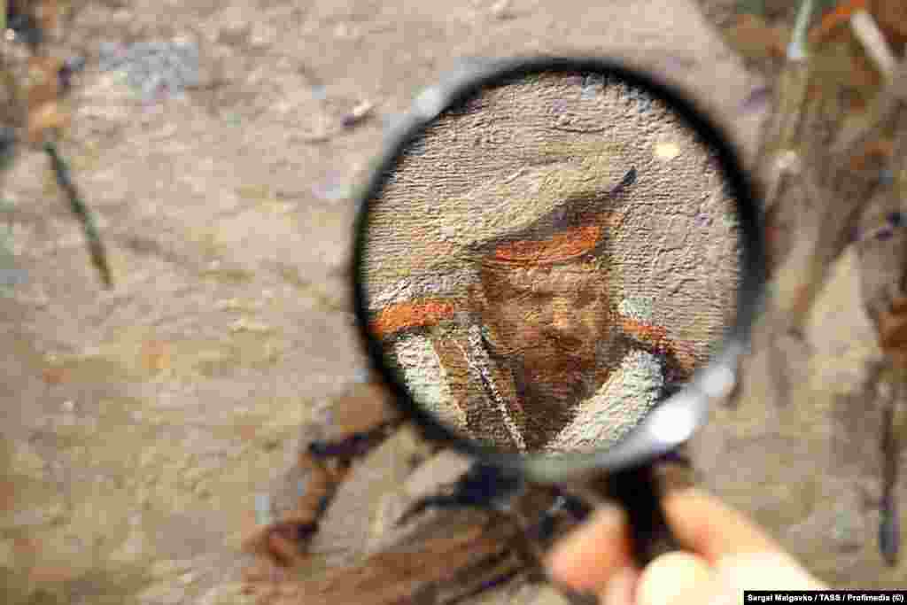 A fragment of the original panorama on display at a local cinema in Sevastopol on June 10.Original fragments of Roubaud’s epic painting were being prepared for an exhibition in Sevastopol at the time of the drone strike on June 10. The fragments were in a separate building and were not damaged in the incident.