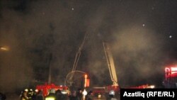 Пожар в торговом центре в Уфе