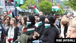 Skup podrške narodu Palestine u Novom Pazaru 15. maj 2021. 