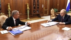 Рустам Минниханов на встрече с Владимиром Путиным. Март 2025 года 