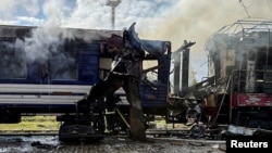 «Укрзалізниця» інформує, що залізничники й пасажири встигли евакуюватися з вагонів. Фото архівне 