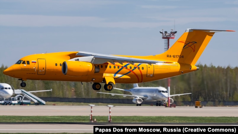 Avioni Antonov An-148 i linjës ajrore "Saratov", që u rrëzua pranë Moskës në shkurt të vitit 2018.