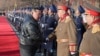 North Korean leader Kim Jong Un visits the Defense Ministry on the day the Korean People's Army was founded in Pyongyang on February 8.