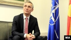Скопје: Генералниот секретар на НАТО Јенс Столтенберг. 