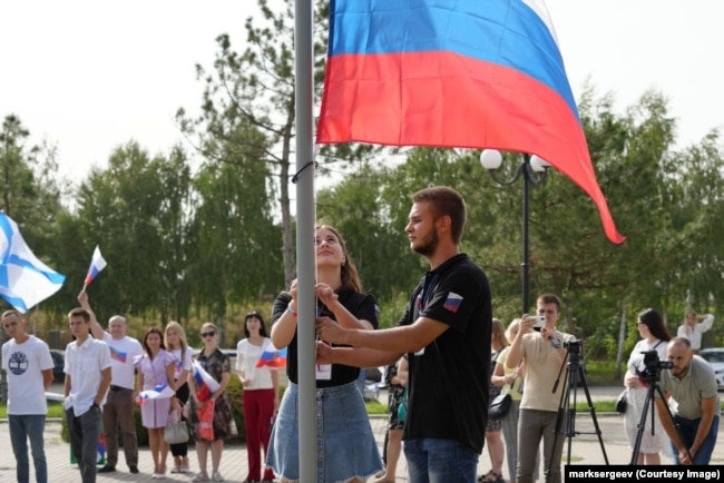 Подвір'я церкви Марка в Мелітополі під час окупації