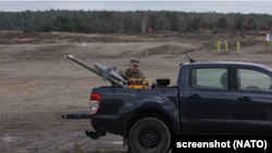 Sistemul Merops, în timpul unei demonstrații din noiembrie 2025, în Polonia, la care au participat militari americani, români și polonezi.