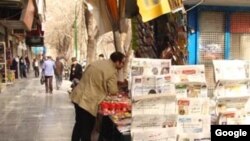 Newspaper stand in Isfahan. FILE PHOTO