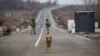 Ukraine -- Zolote checkpoint near top front line Ukrainian army position in Luhansk regions, 6Jan2021