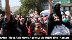 آرشیف- زنان معترض در کابل. عکس جنبه تزئینی دارد