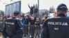 Montenegro - Protests against the new government in front of the local parliament building in Cetinje, where the session of the Parliament of Montenegro is being held, strong police forces secure the building, Cetinje, March 25, 2021.