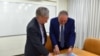 ISRAEL -- Israeli Defense Minister AVigdor Lieberman (R) shows a map to US. national security adviser John Bolton in Jerusalem, August 20, 2018