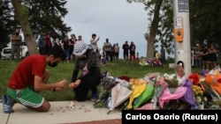 A memorial for the Pakistani-Canadian victims killed in London, Canada