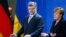 Канцлер Німеччини Ангела Меркель і президент України Петро Порошенко на прес-конференції в Берліні, 1 лютого 2016 року
