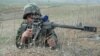 A Karabakh Armenian soldier practices sniper fire during a military exercise. (file photo)