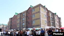 Armenia -- Newly built apartment blocks in Gyumri, 9July 2010.