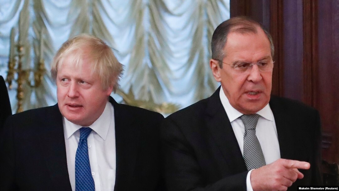 Sergej Lavrov i Boris Johnson, arhivski snimak