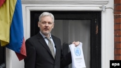 Julian Assange in February