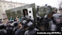 Ілюстрацыйнае фота. Затрыманьні на Дзень Волі ў Менску. Тады былі затрыманыя ў тым ліку журналісты. 25 сакавіка 2017 году