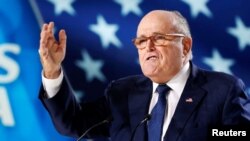 Rudy Giuliani, the personal lawyer for U.S. President Donald Trump, says sanctions will eventually bring down the Iran government (file photo).