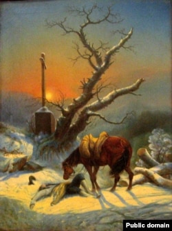 Іпаліт Гараўскі. «Каля крыжа. Сьмерць паўстанца»