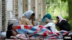 Some homeless people on the Iranian capital Tehran.