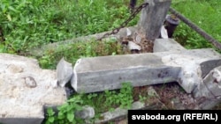 Vandals destroyed monuments Catholic cemetery in Berastse. 