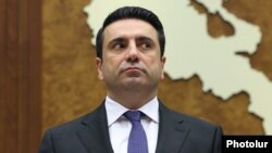 Armenia - Speaker Alen Simonian attends a session of the Armenian parliament, Yerevan, January, 2025.