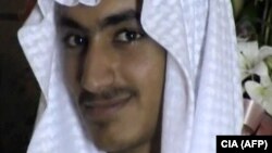 A CIA video grab of Hamza bin Laden