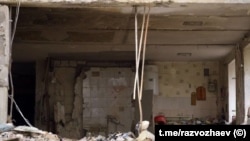 Квартира, зруйнована в Севастополі 23 березня вибухом у будинку №14 по вулиці Павла Корчагіна. Скриншот повідомлення в телеграм-каналі Михайла Развожаєва