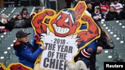 "Chief Wahoo", mascota echipei Cleveland Indians, din anul 2018