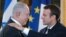 French President Emmanuel Macron (right) and Israeli Prime Minister Benjamin Netanyahu at the Elysee Palace.
