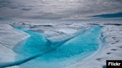 Сьляды раставаньня льдоў у Антарктыцы