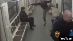 Russia - A group of neo-nazis attacked two Kyrgyz migrants in Moscow metro