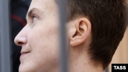 Надежда Савченко в зале Басманного суда 10 февраля 2015 года