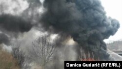 Požar u magacinu firme Poliester cevi u Priboju