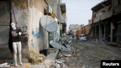 Разрушенная часть города Кобани в Сирии. 29 января 2015 года.