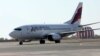 Armenia - An Air Armenia plane prepares for its inaugural commercial flight at Yerevan airport, 23Oct2013.