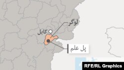 د افغانستان په نقشه کې د لوګر ولايت موقعيت