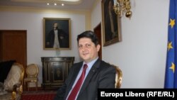 Ministrul de externe al României la ora interviului acordat Europei Libere (Foto: Sabina Fati)