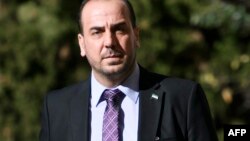 Представитель сирийской оппозиции на переговорах в Женеве Наср аль-Харири.